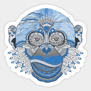 Monkey Design Artistic Sticker